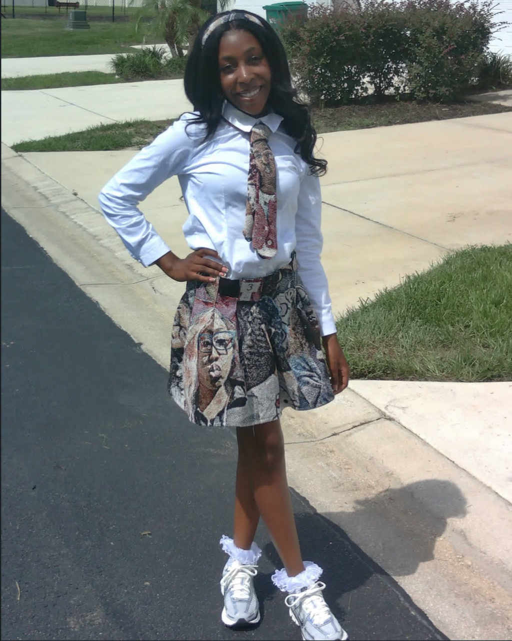 Tapestry Skirt & Necktie Set